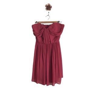 Erin Featherston Size 12 Rose Bridesmaid‎ Cocktail Formal Chiffon Dress NEW